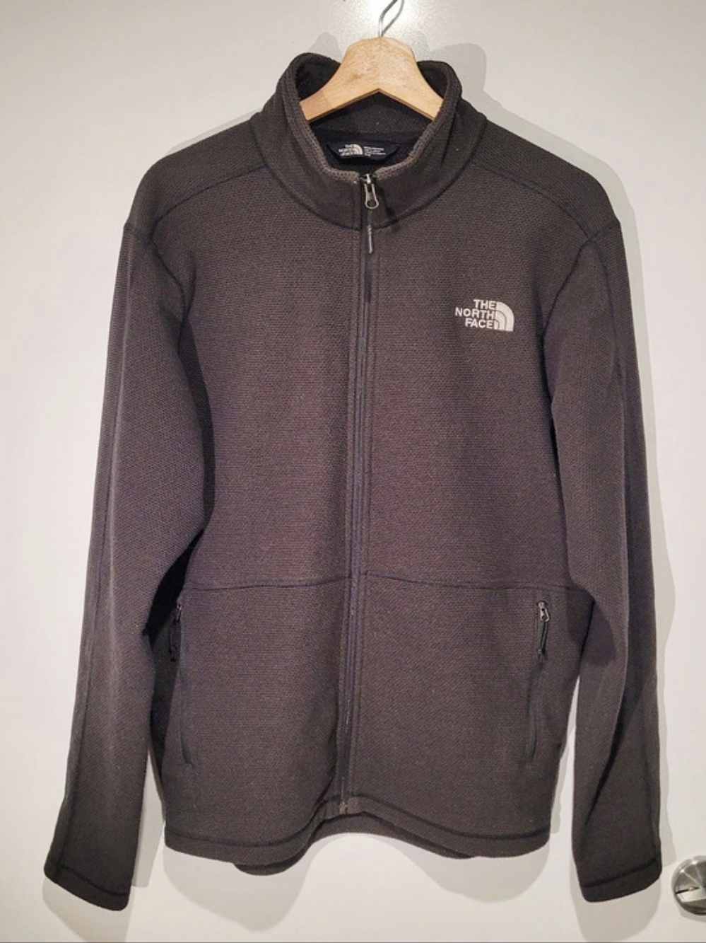 The North Face Cedar Trail Grid Fleece Full-Zip Jacket Black Men's Medium
